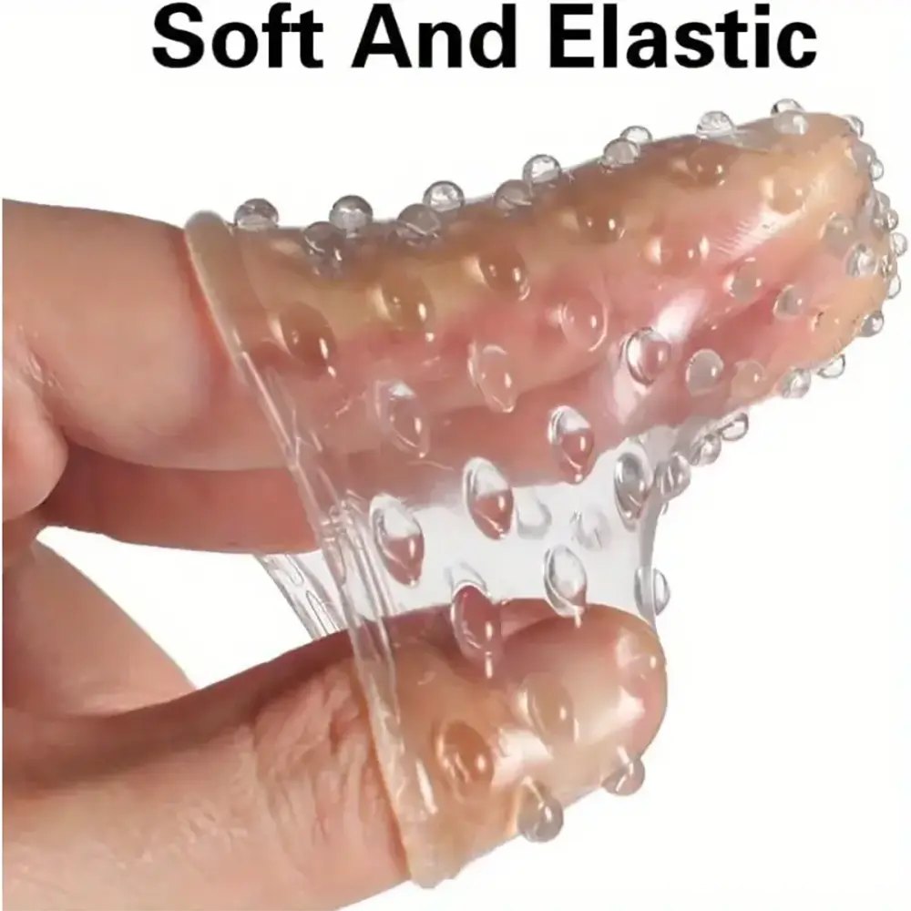 Clear textured tpe finger sleeve, photo 4