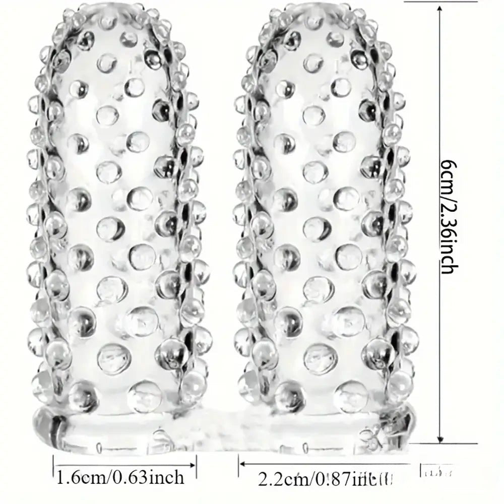 Clear textured tpe finger sleeve, photo 6