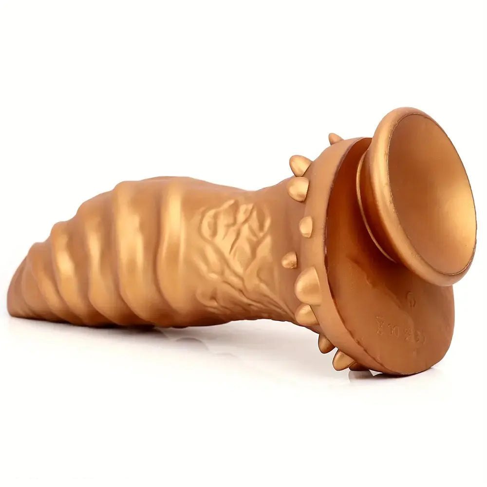 Gold textured thick anal butt plug, photo 10