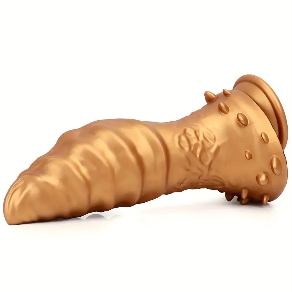 Gold textured thick anal butt plug, photo 7