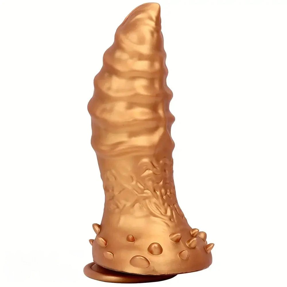 Gold textured thick anal butt plug, photo 9