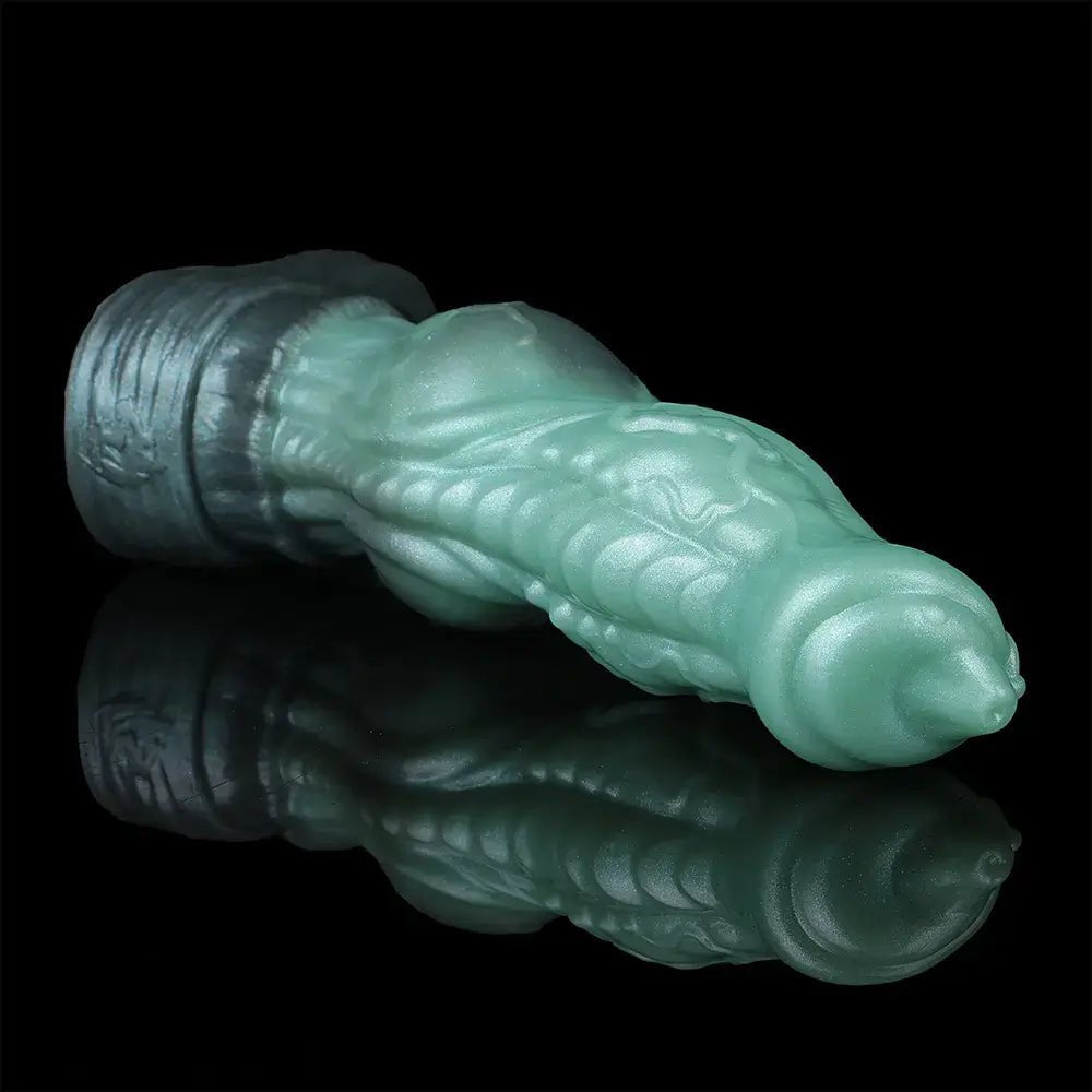 Textured green fantasy hound dildo, photo 7