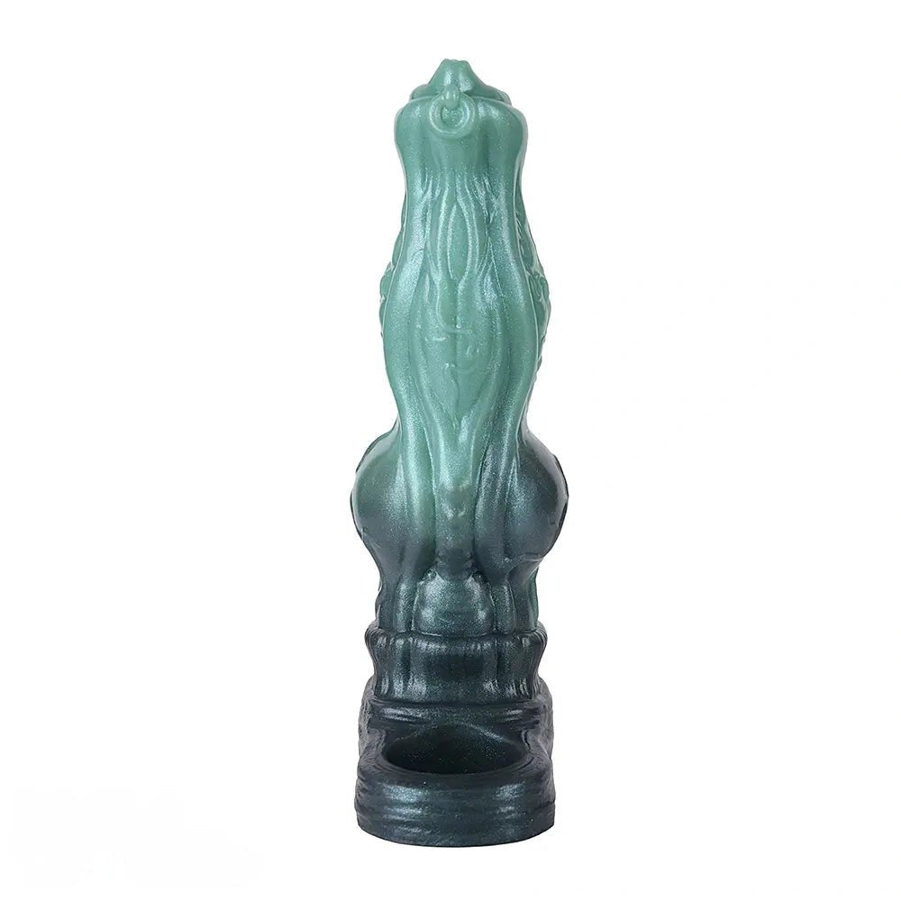 Textured green fantasy hound dildo, photo 8