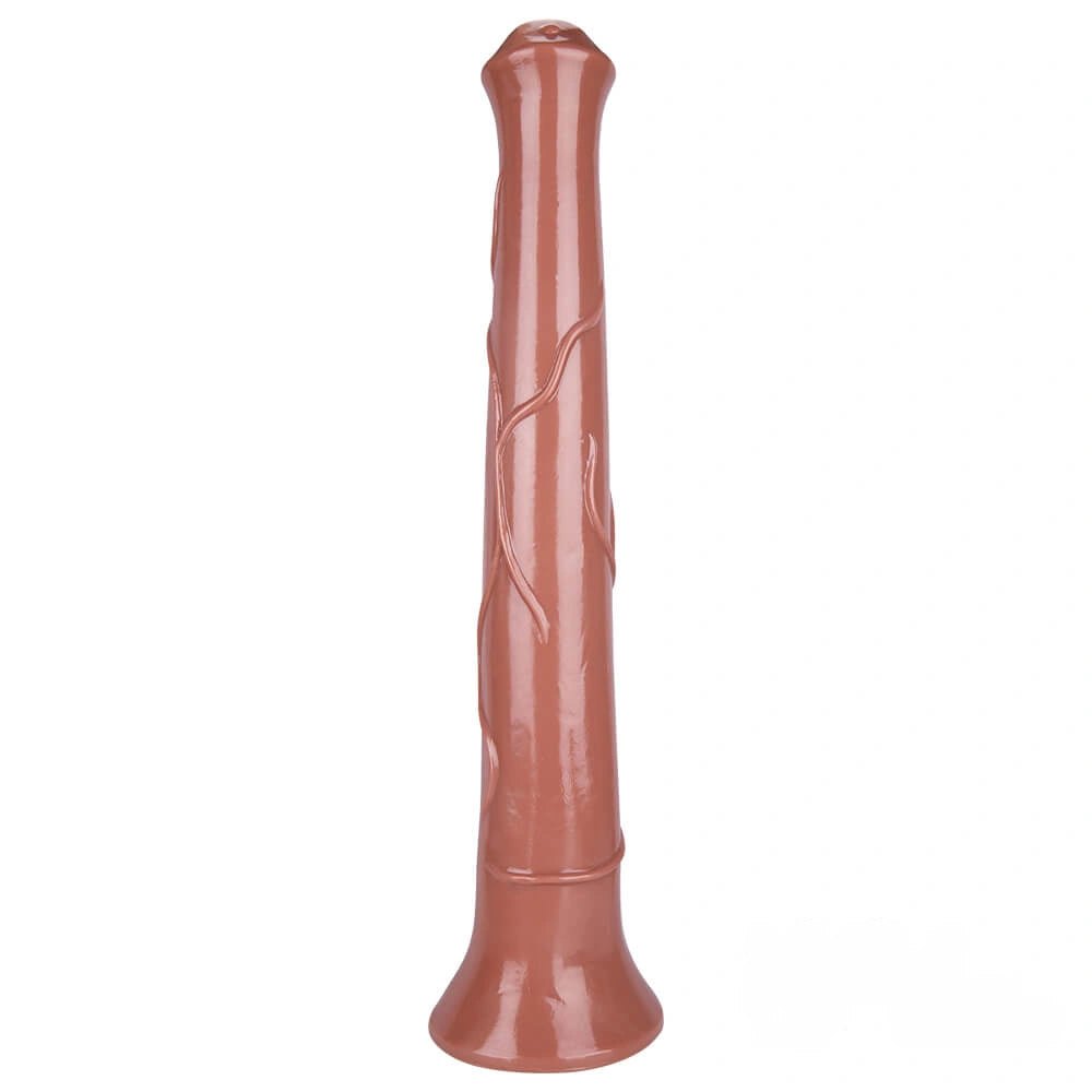 Brown textured horse style dildo