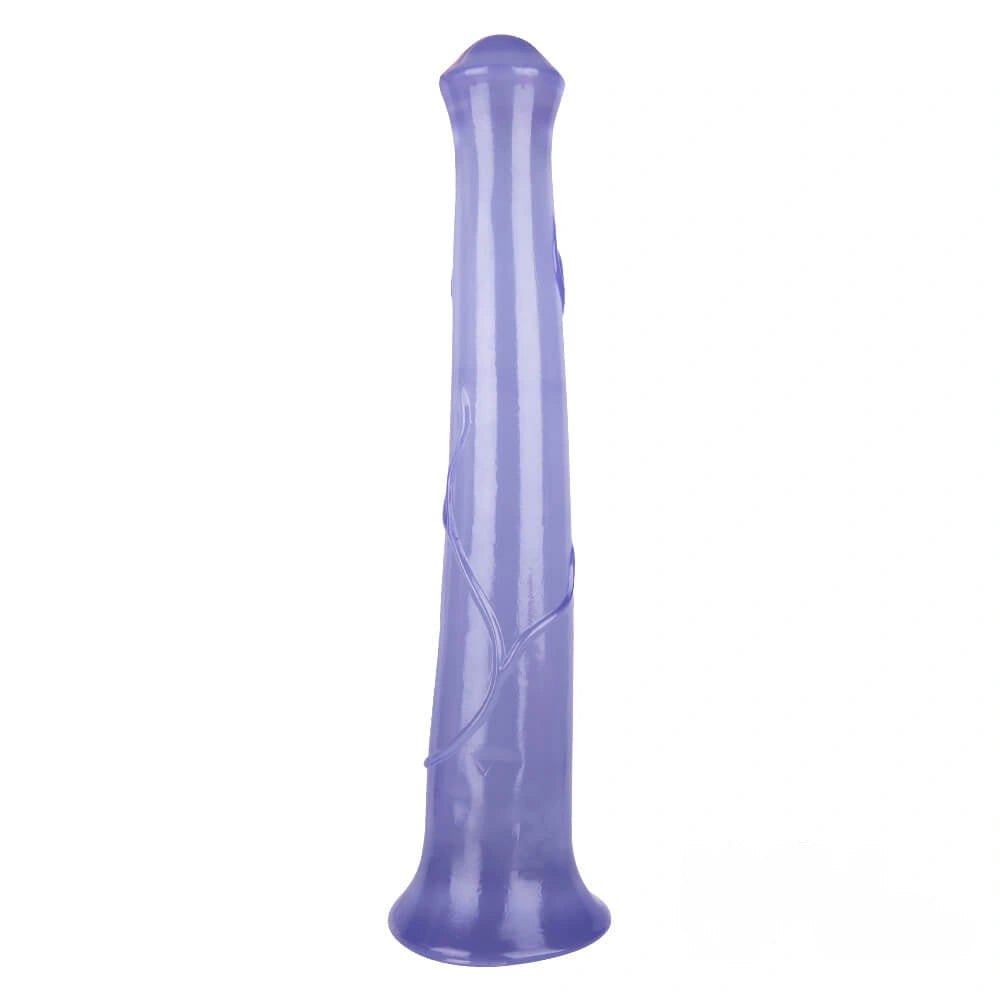 Purple textured horse style dildo