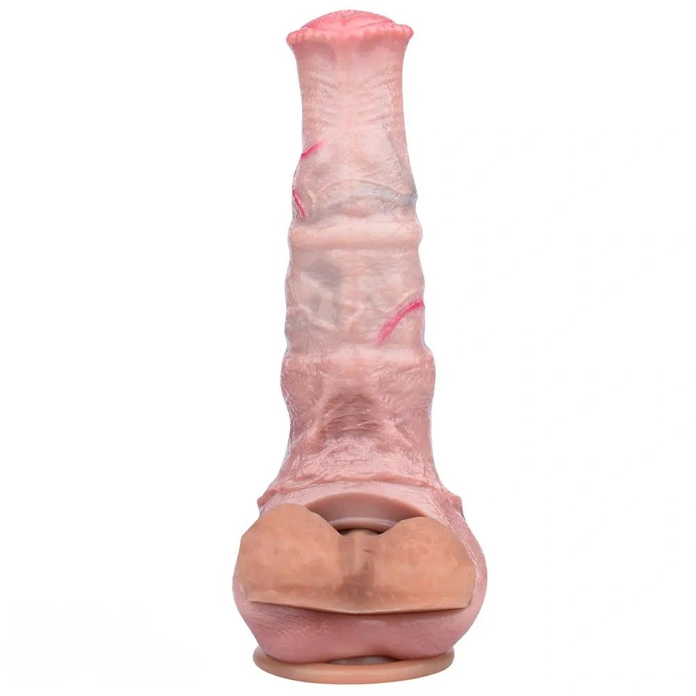 Flesh tone textured silicone horse style dildo, photo 14