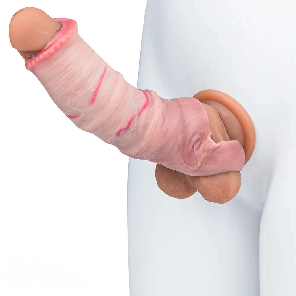 Flesh tone textured silicone horse style dildo, photo 15