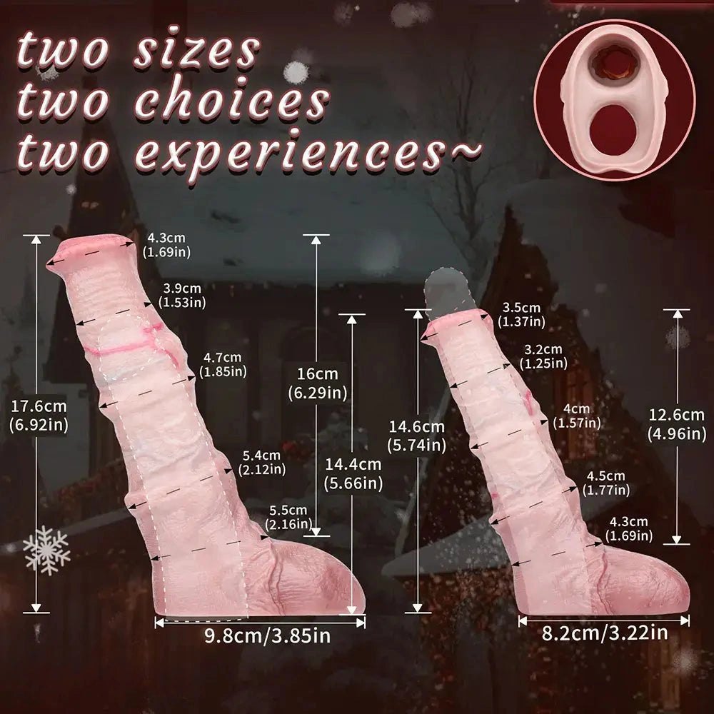 Flesh tone textured silicone horse style dildo, photo 3