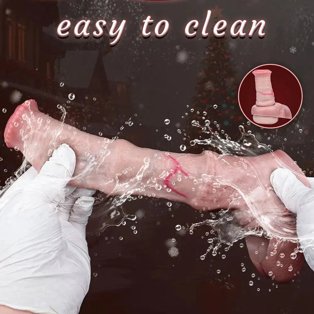 Flesh tone textured silicone horse style dildo, photo 4