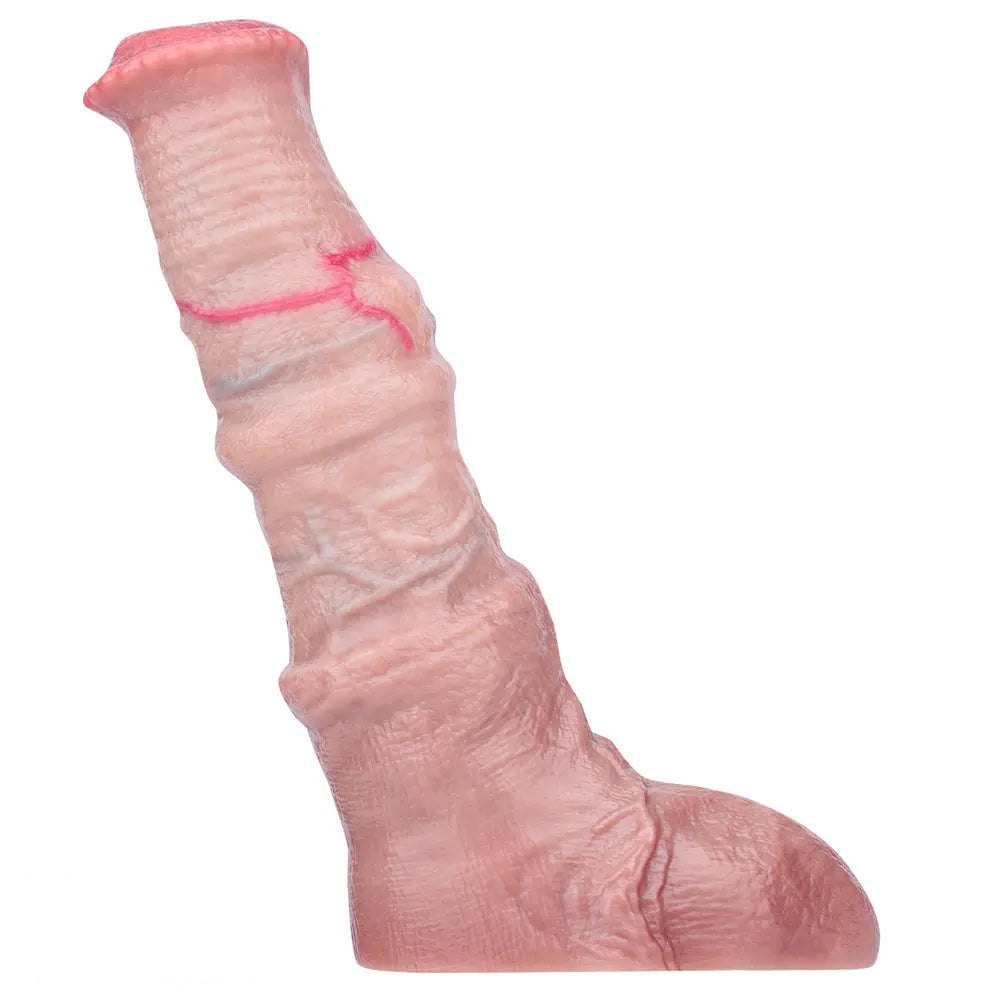 Flesh tone textured silicone horse style dildo, photo 8