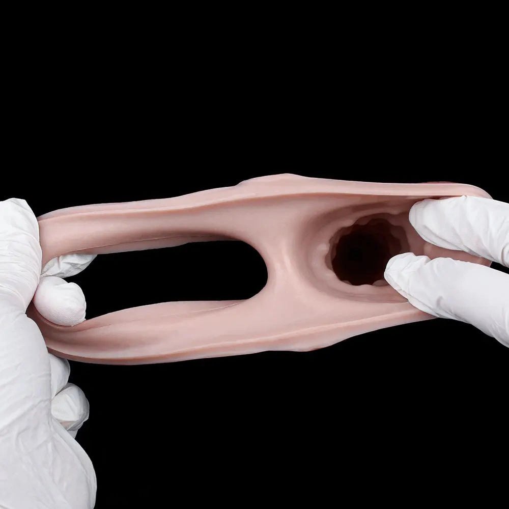 Flesh tone textured silicone horse style dildo, photo 9