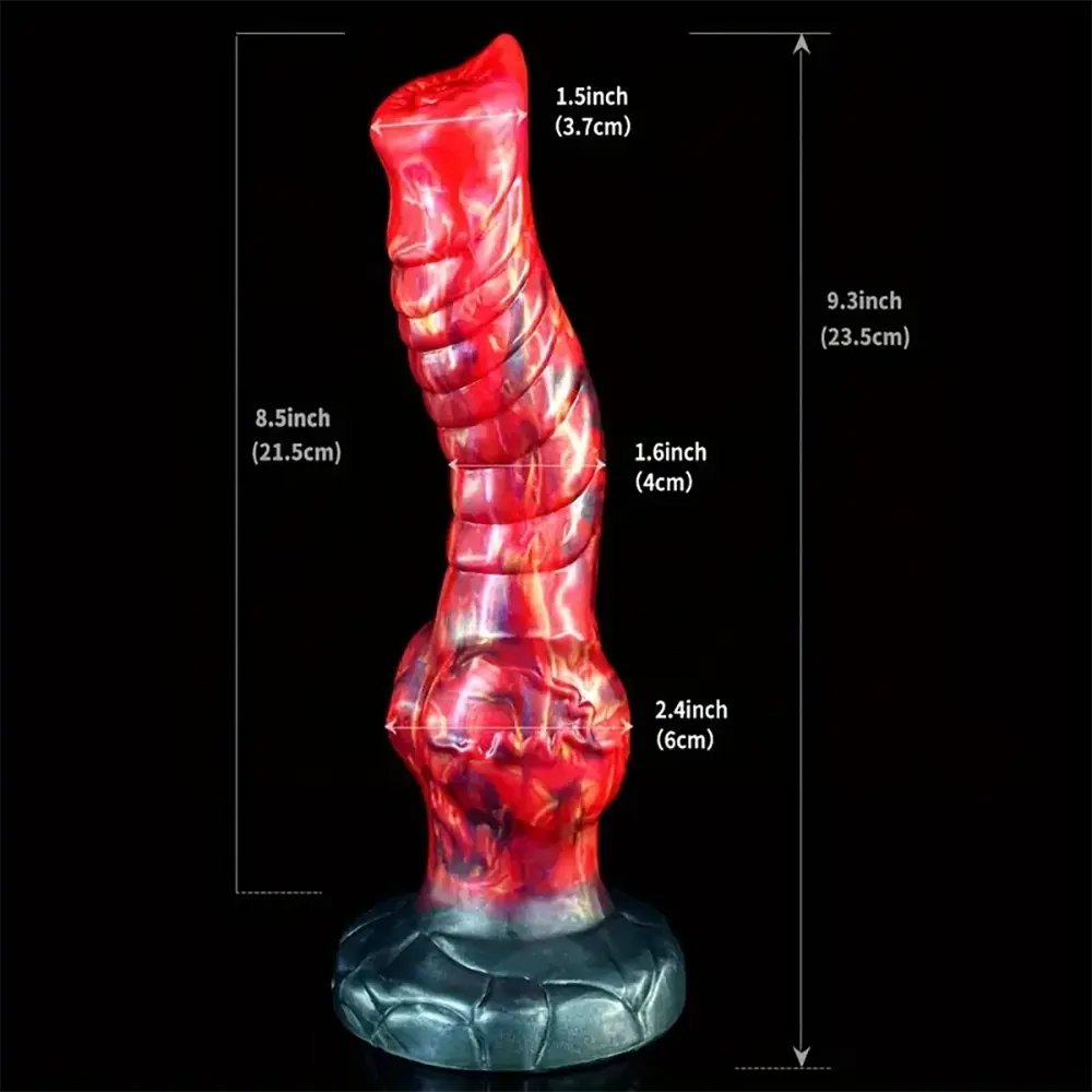 Knotted animal-style silicone dildo, photo 10
