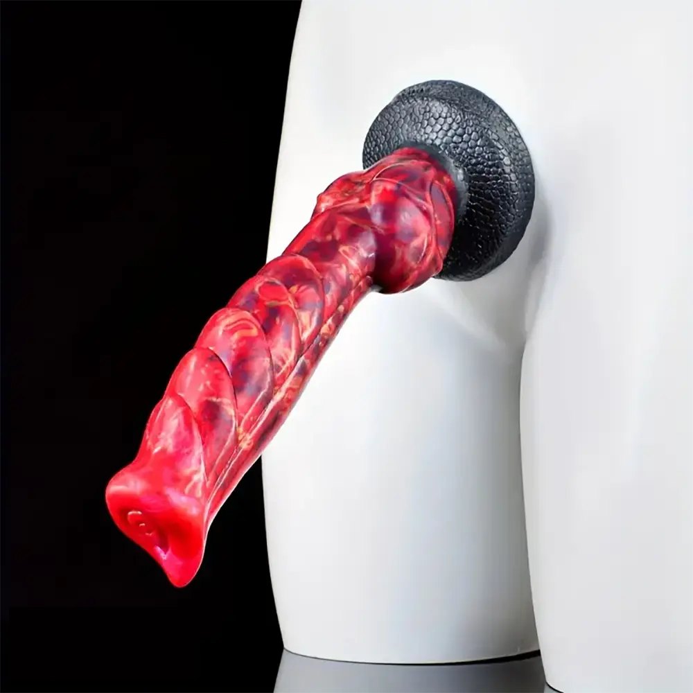 Knotted animal-style silicone dildo, photo 12