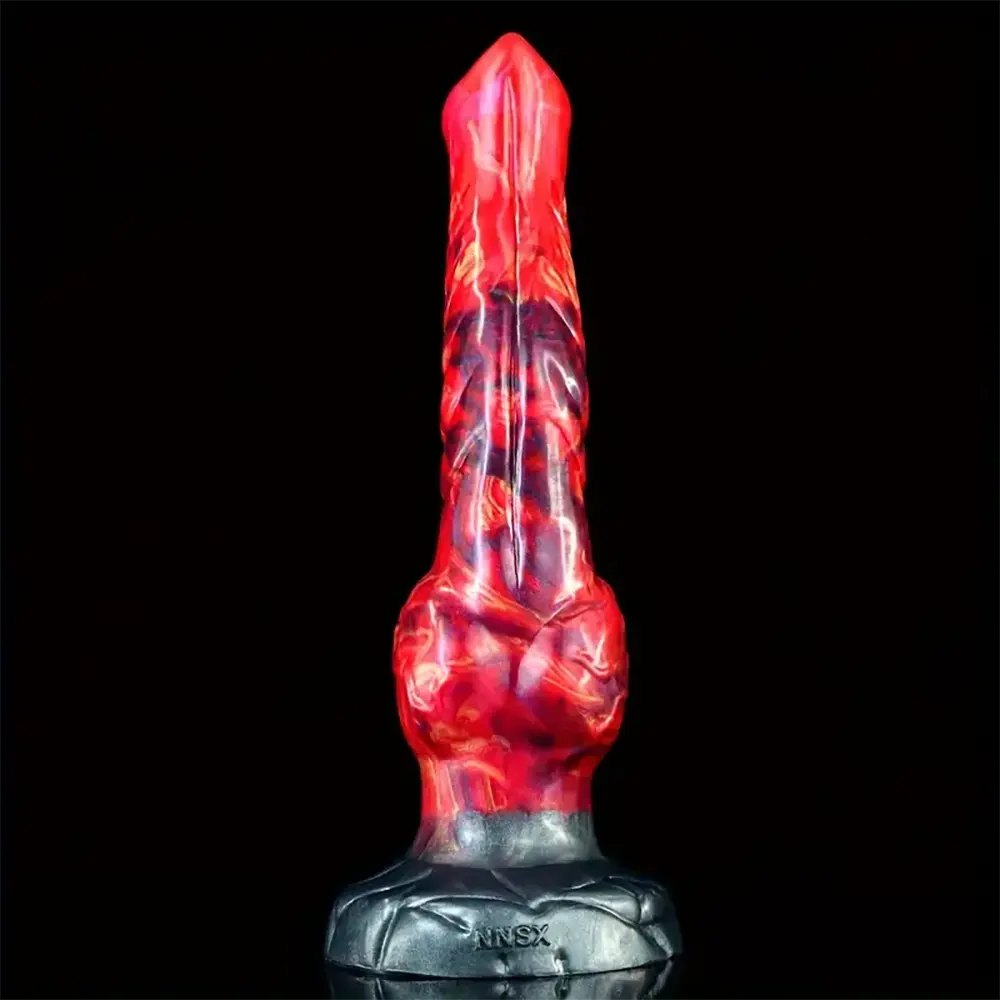 Knotted animal-style silicone dildo, photo 2