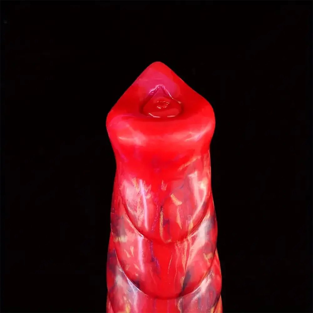 Knotted animal-style silicone dildo, photo 3