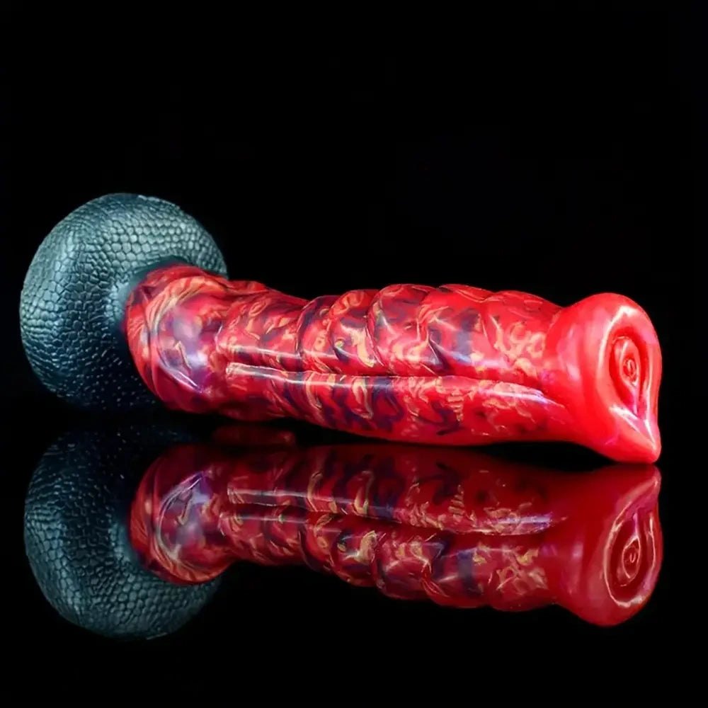 Knotted animal-style silicone dildo, photo 4