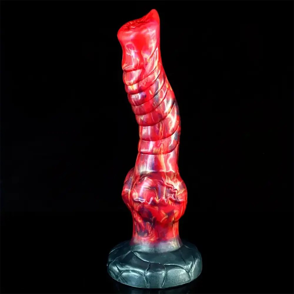 Knotted animal-style silicone dildo, photo 6