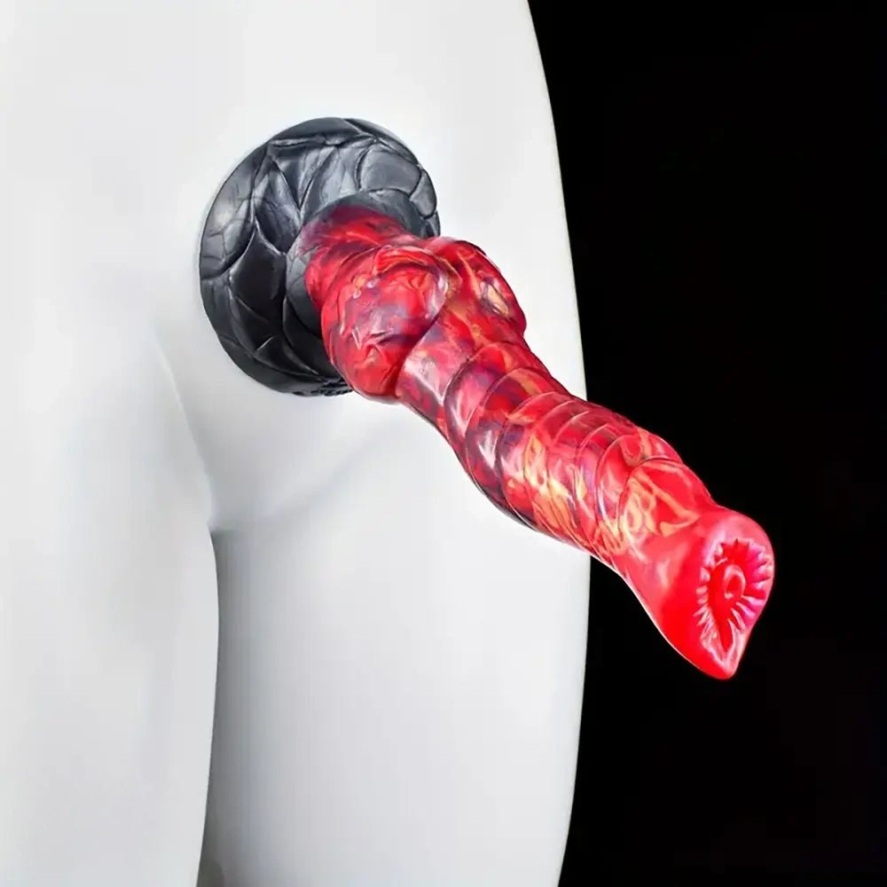 Knotted animal-style silicone dildo, photo 8
