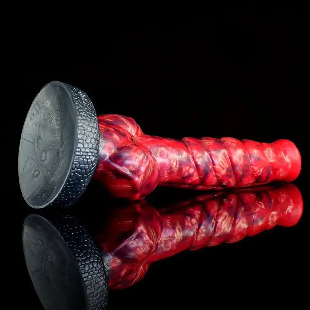 Knotted animal-style silicone dildo, photo 9