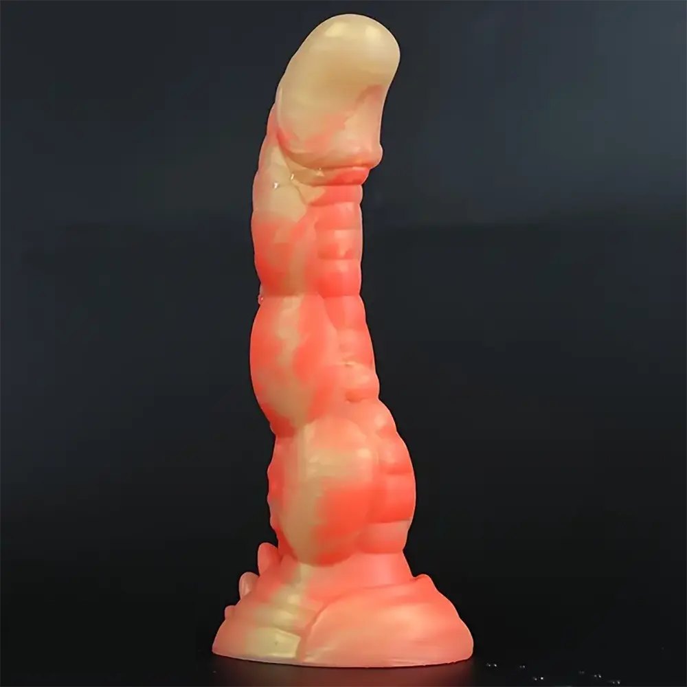 Textured monster silicone fantasy dildo, photo 1