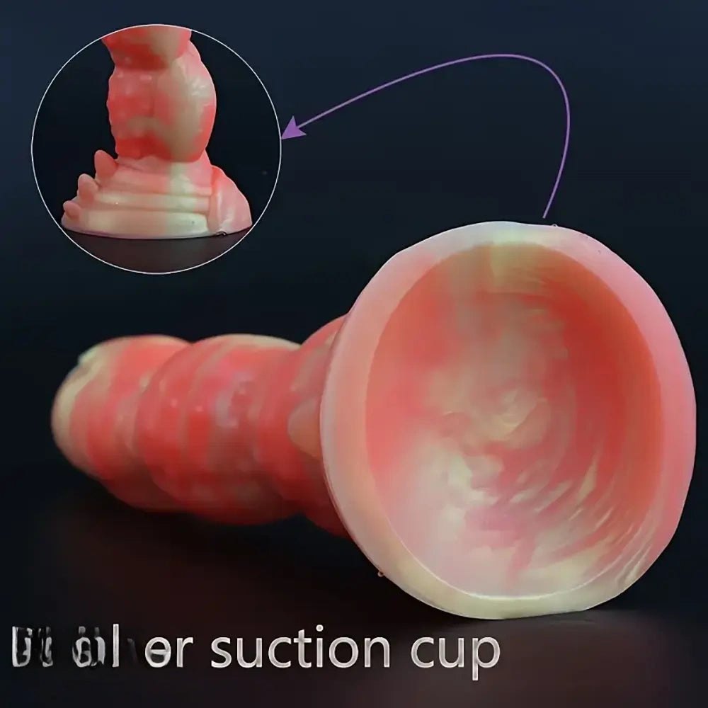 Textured monster silicone fantasy dildo, photo 10