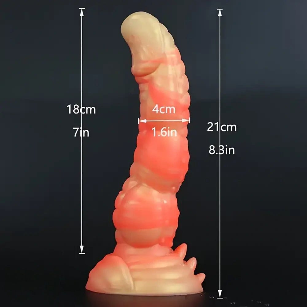 Textured monster silicone fantasy dildo, photo 5