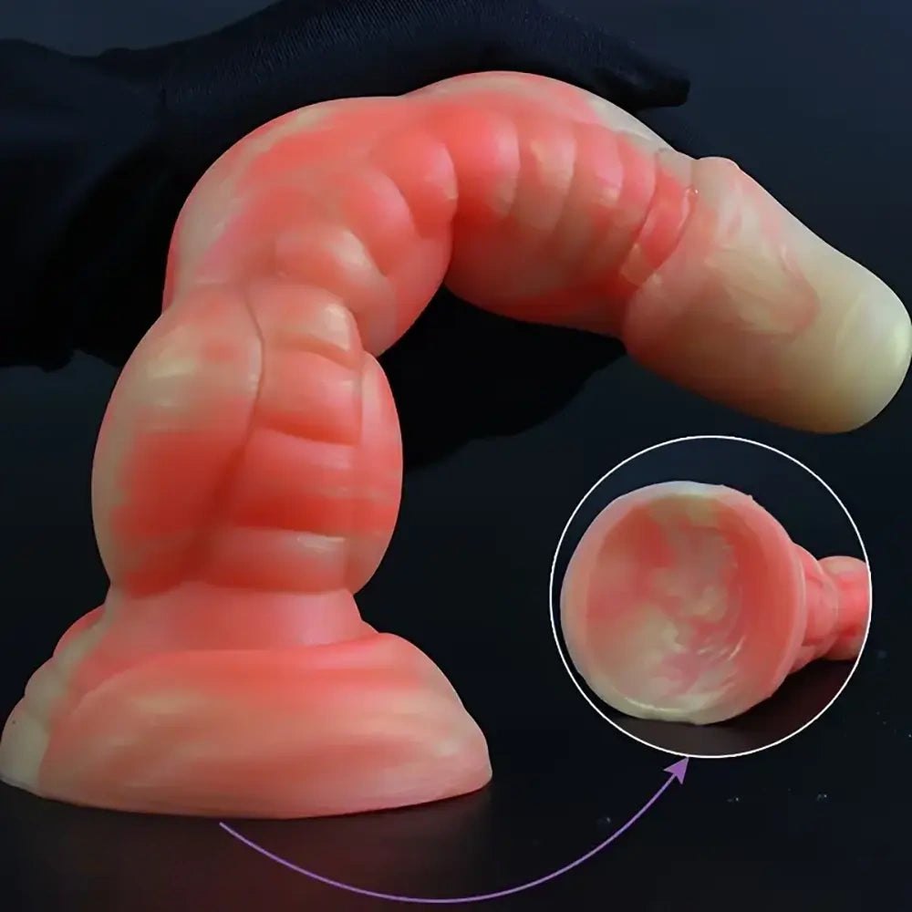 Textured monster silicone fantasy dildo, photo 6