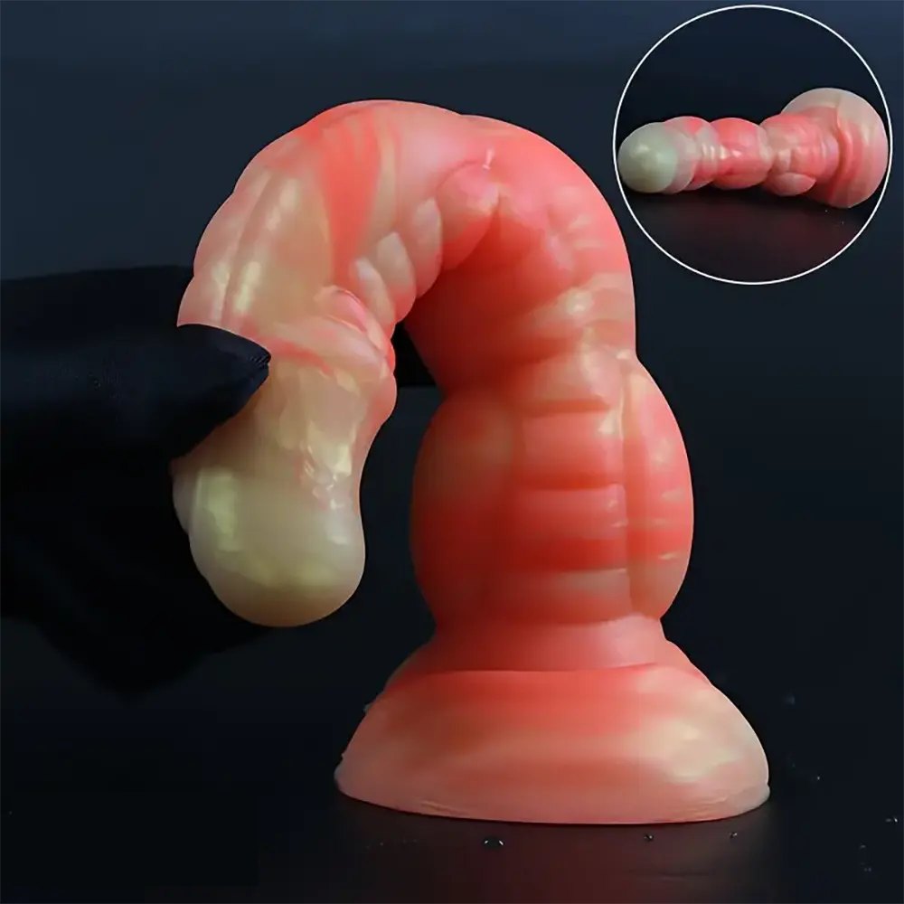 Textured monster silicone fantasy dildo, photo 9