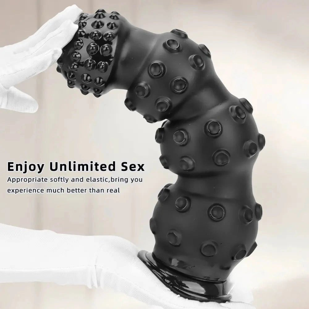 Black textured octopus dildo, photo 5