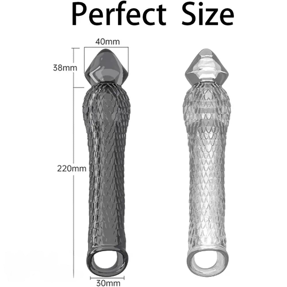 Textured hollow pvc penis sleeve, photo 2