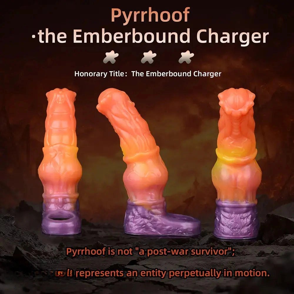 Orange textured silicone penis sleeve, photo 3