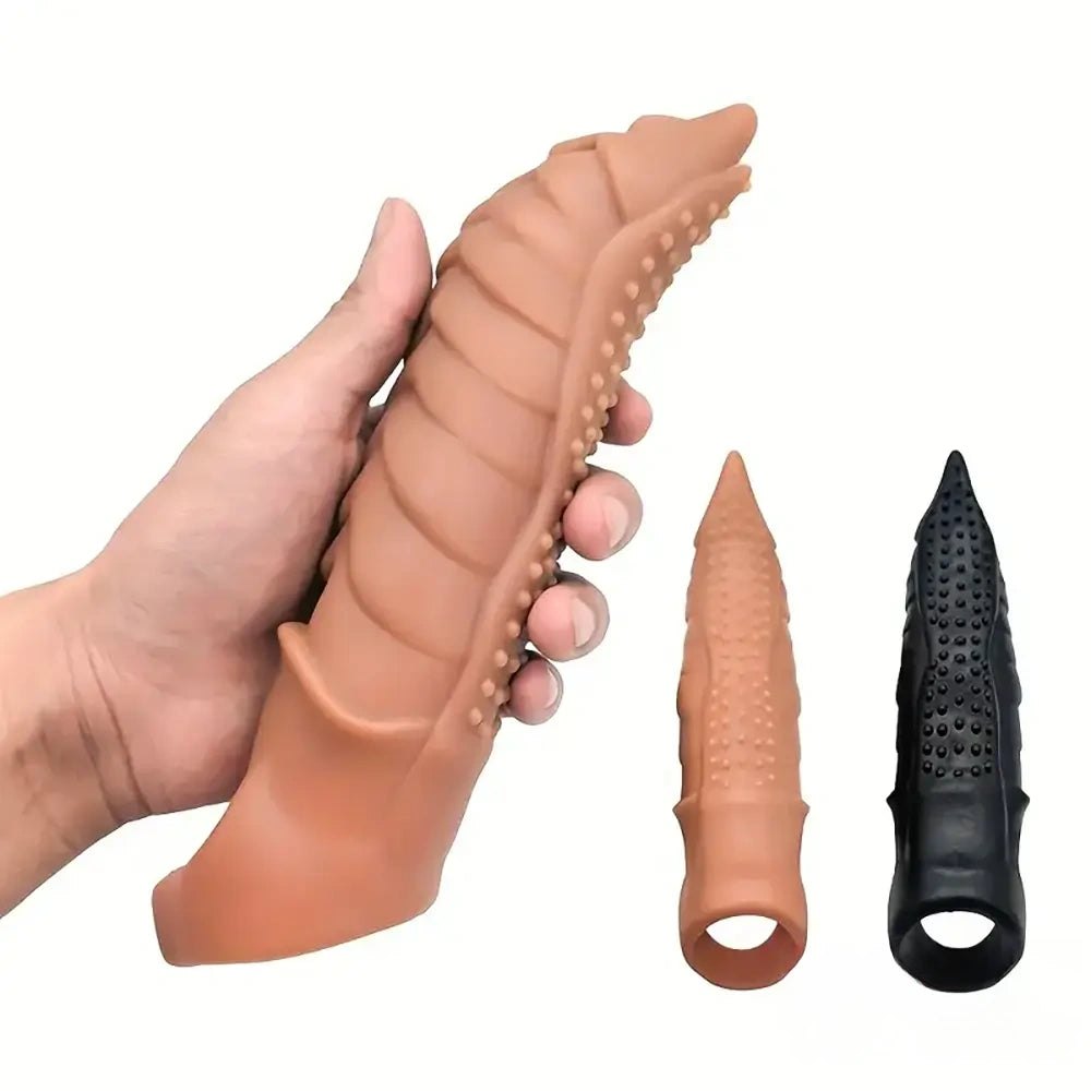 Textured ridged fantasy dildo, photo 4