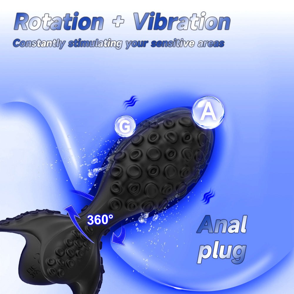Textured rotating prostate anal plug, photo 2