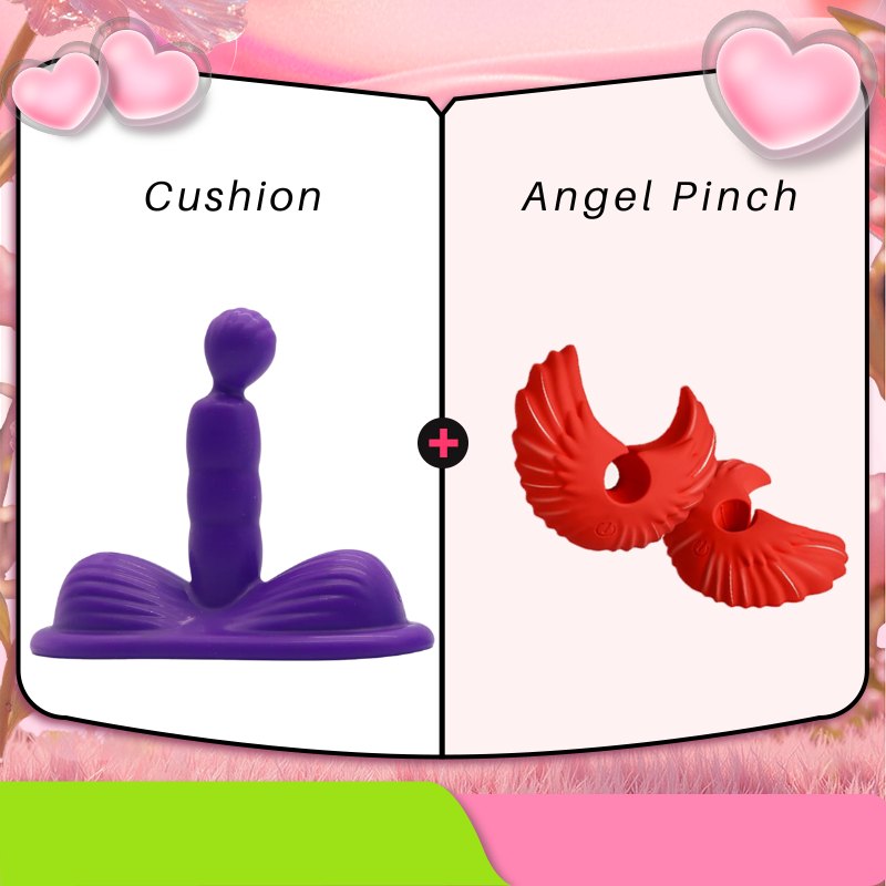 Purple cushion base silicone vibrator, photo 1