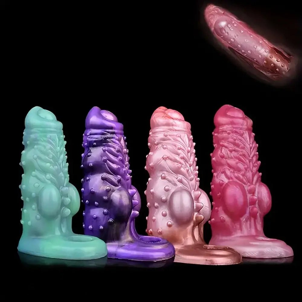 Textured silicone penis extension sleeve, photo 2
