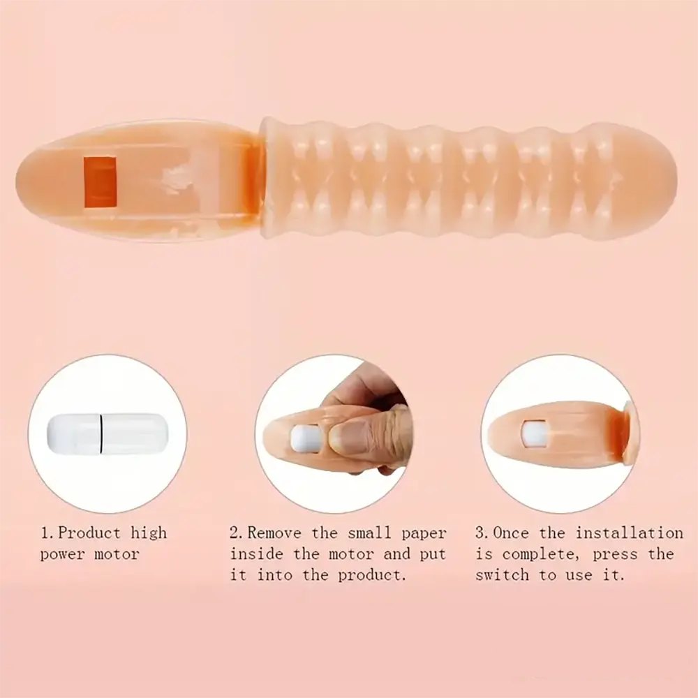 Flesh textured tpe small dildo, photo 5