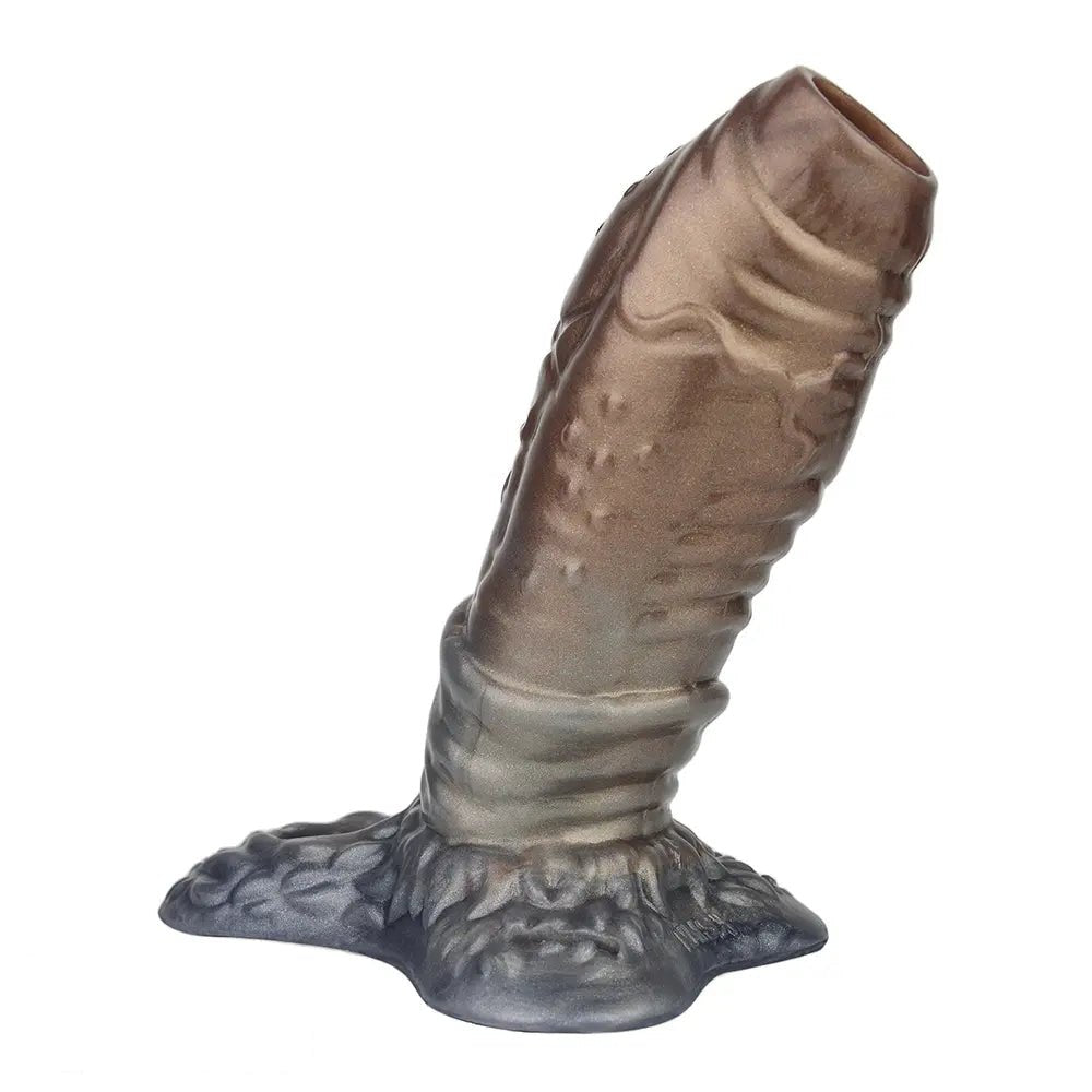 Textured silicone strap-on dildo, photo 12