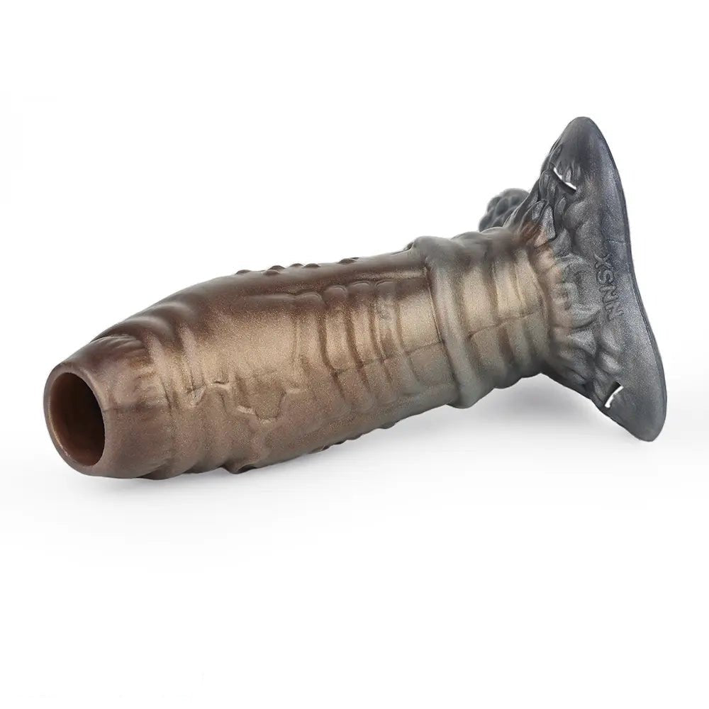 Textured silicone strap-on dildo, photo 15