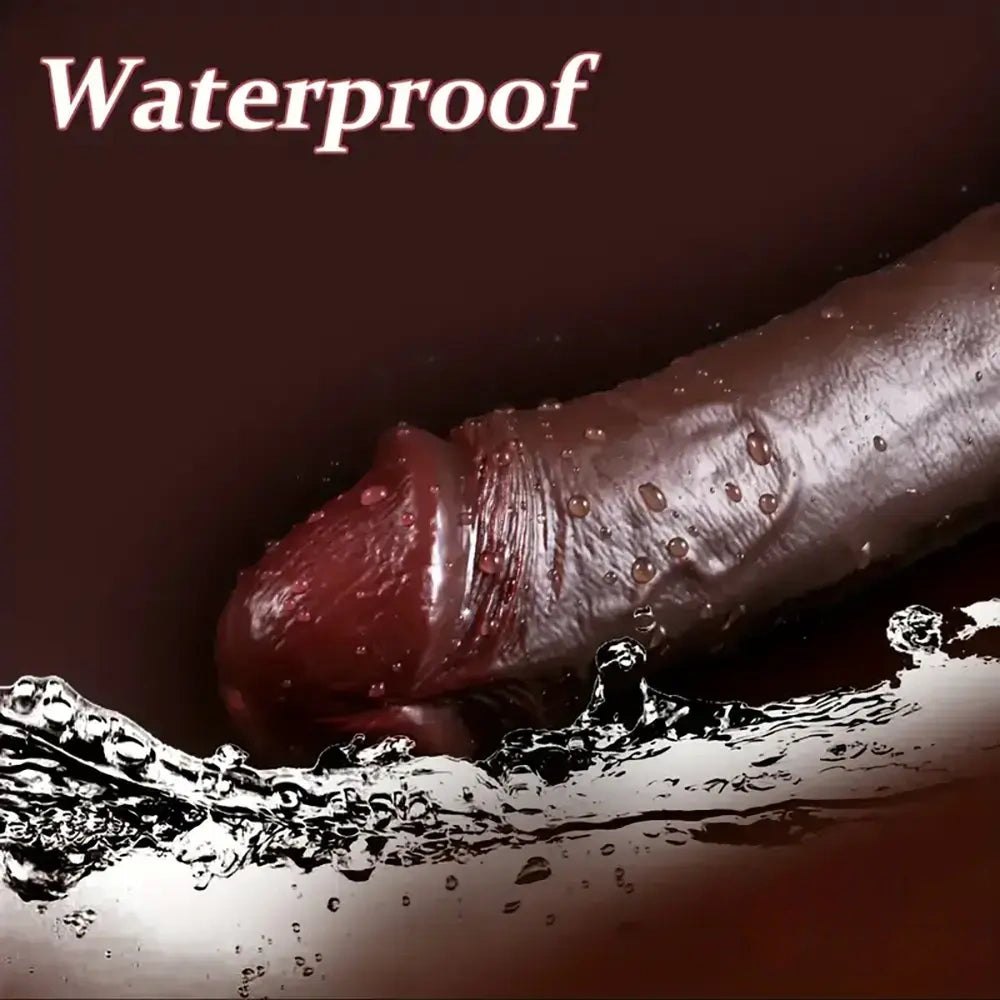 Brown textured silicone suction cup dildo, photo 2