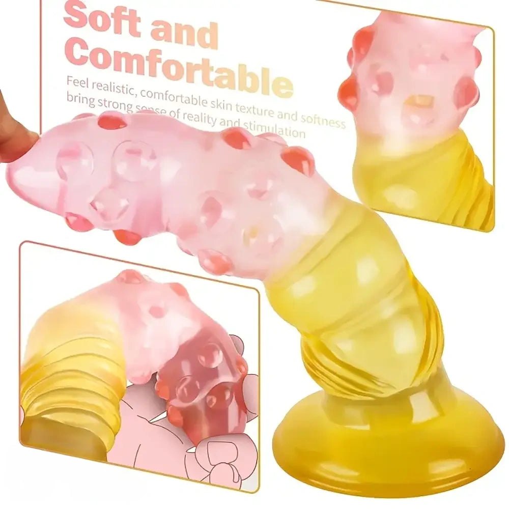 Textured pvc suction cup dildo, photo 2