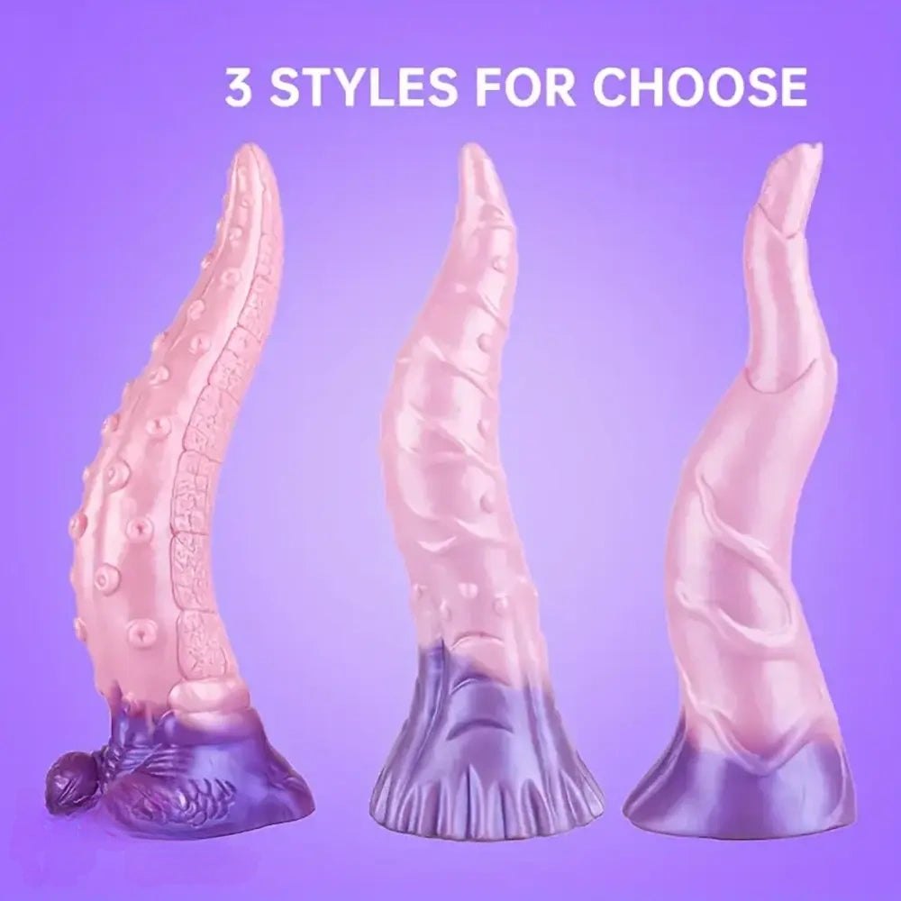 Textured silicone tentacle fantasy dildo, photo 1