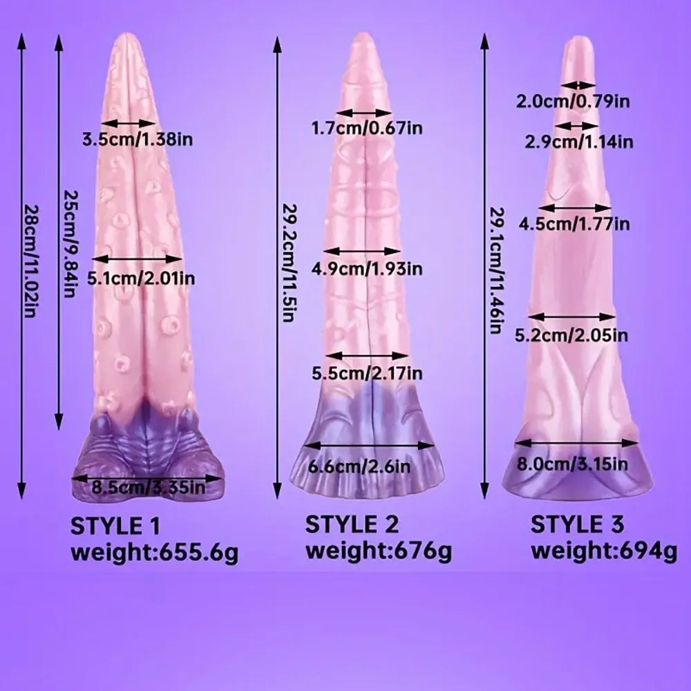 Textured silicone tentacle fantasy dildo, photo 8