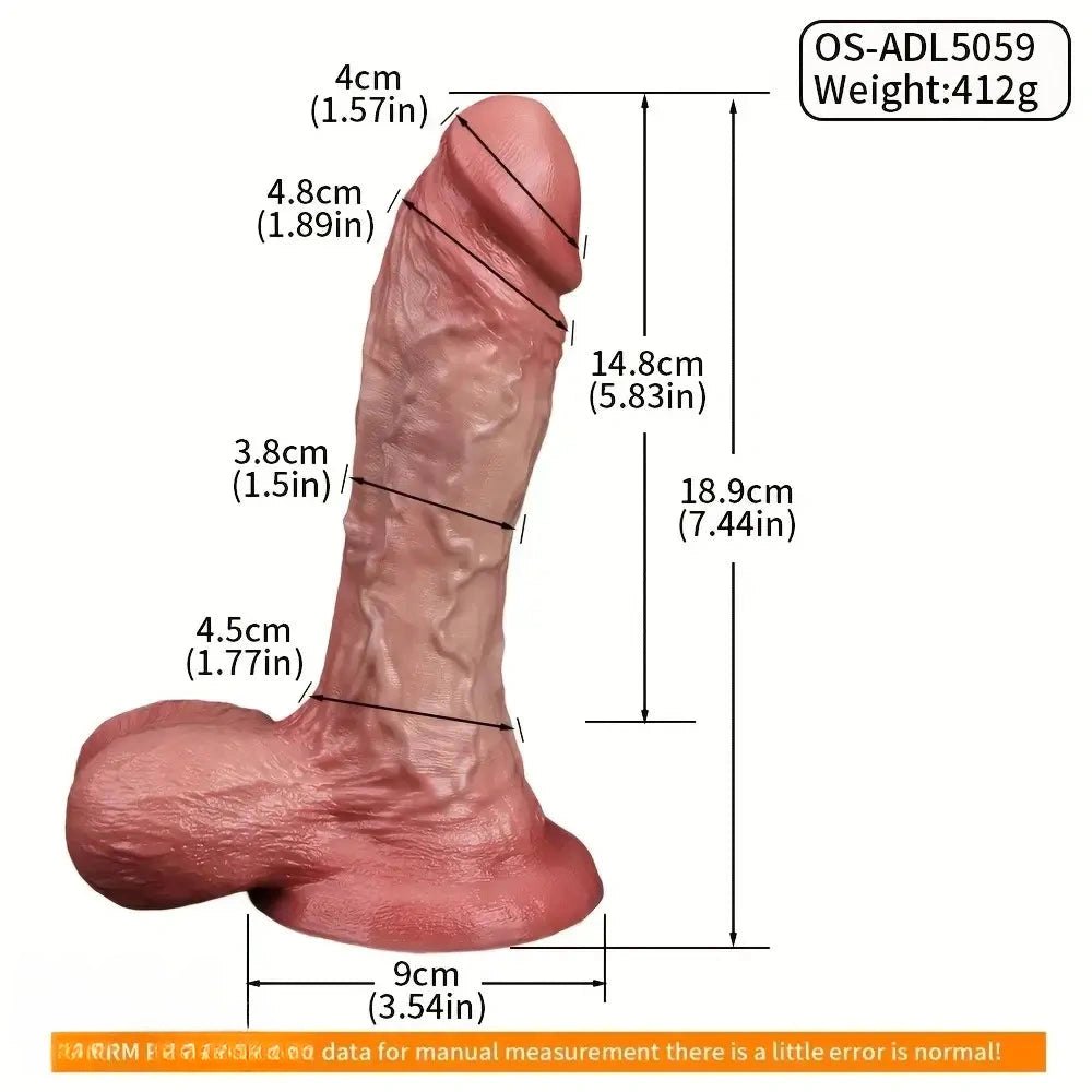 Flesh textured silicone dildo, photo 14