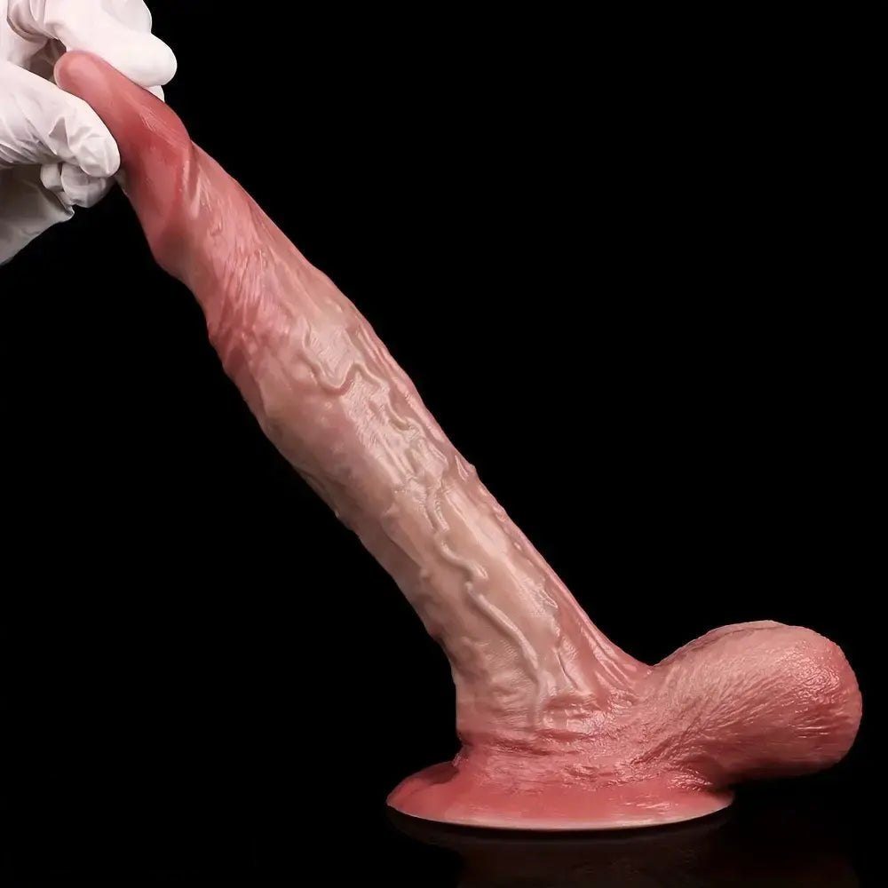 Flesh textured silicone dildo, photo 15