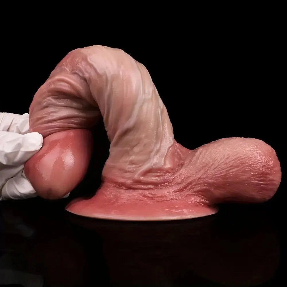 Flesh textured silicone dildo, photo 3