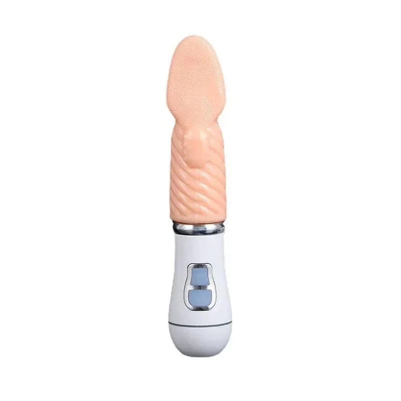 Flesh-tone textured tongue vibrator, photo 1