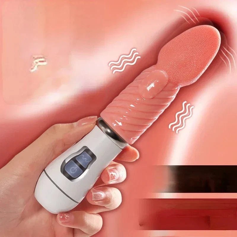 Flesh-tone textured tongue vibrator, photo 3