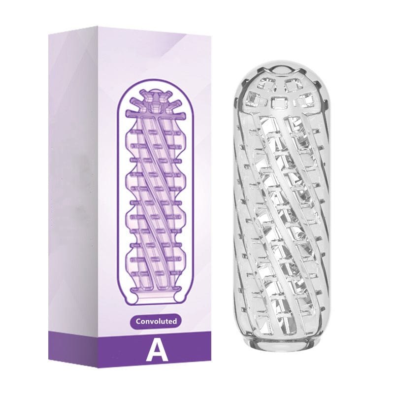 Training Aircraft Cup Rotary Purple textured open-ended masturbator sleeve