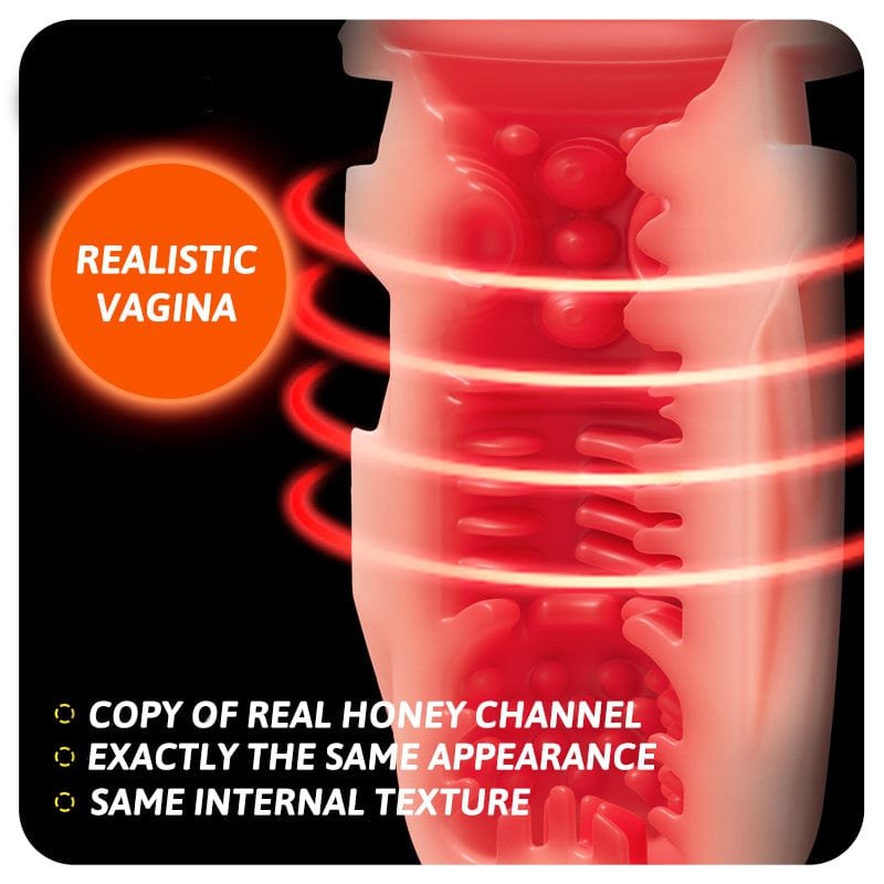 Thermal cup shaped telescopic male masturbator, photo 2