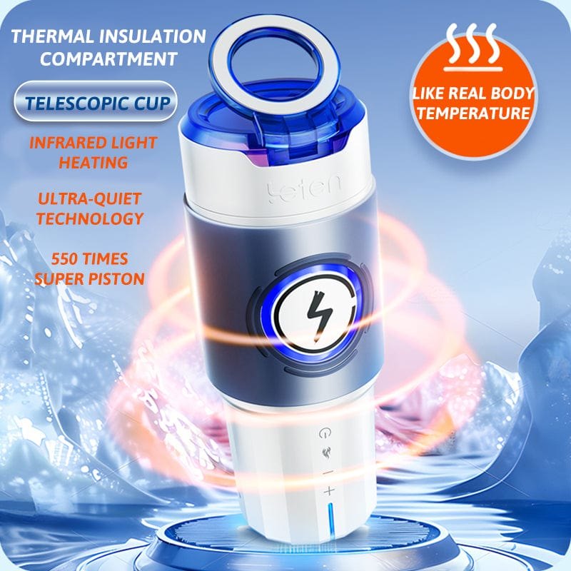 Thermal cup shaped telescopic male masturbator, photo 7